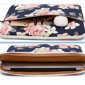 CanvasLife Floral Laptop Sleeve with Pockets, 15 Inch *Like New!*